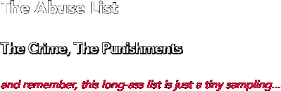 The Abuse List